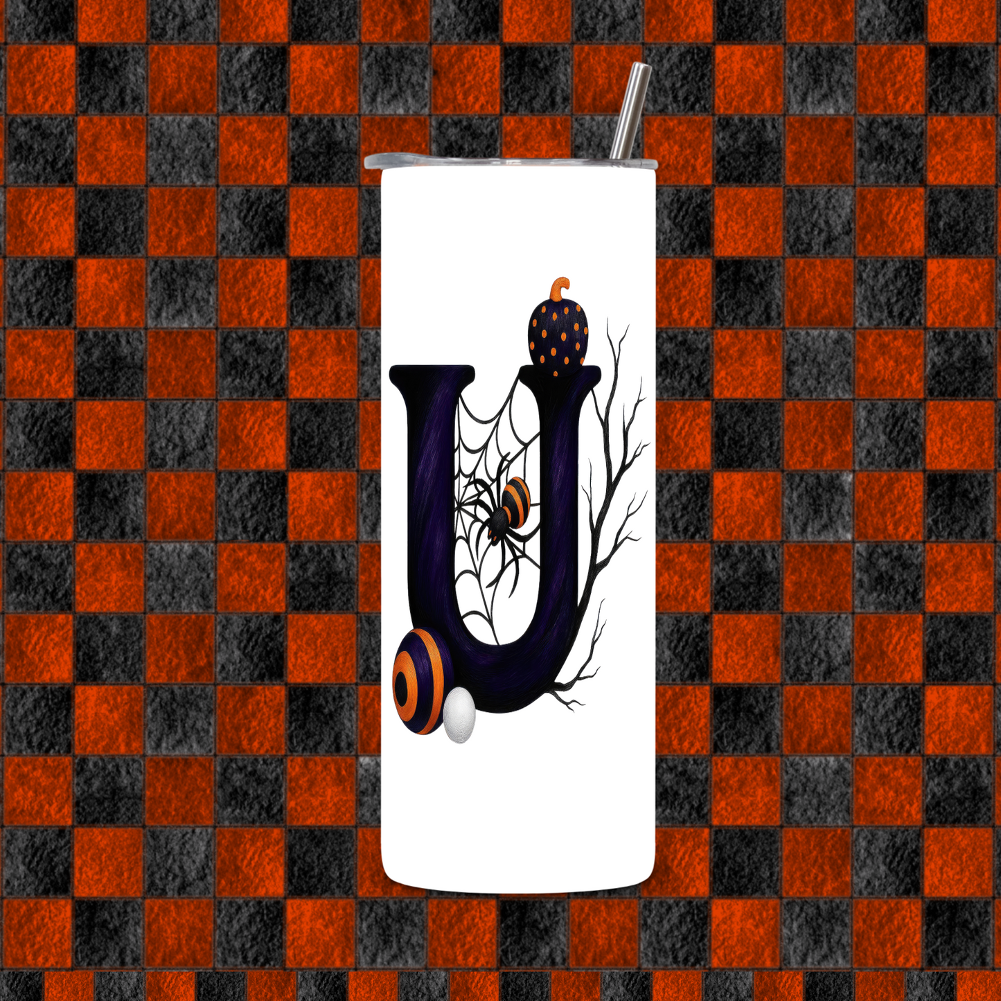 HALLOWEEN ALPHEBET TUMBLER