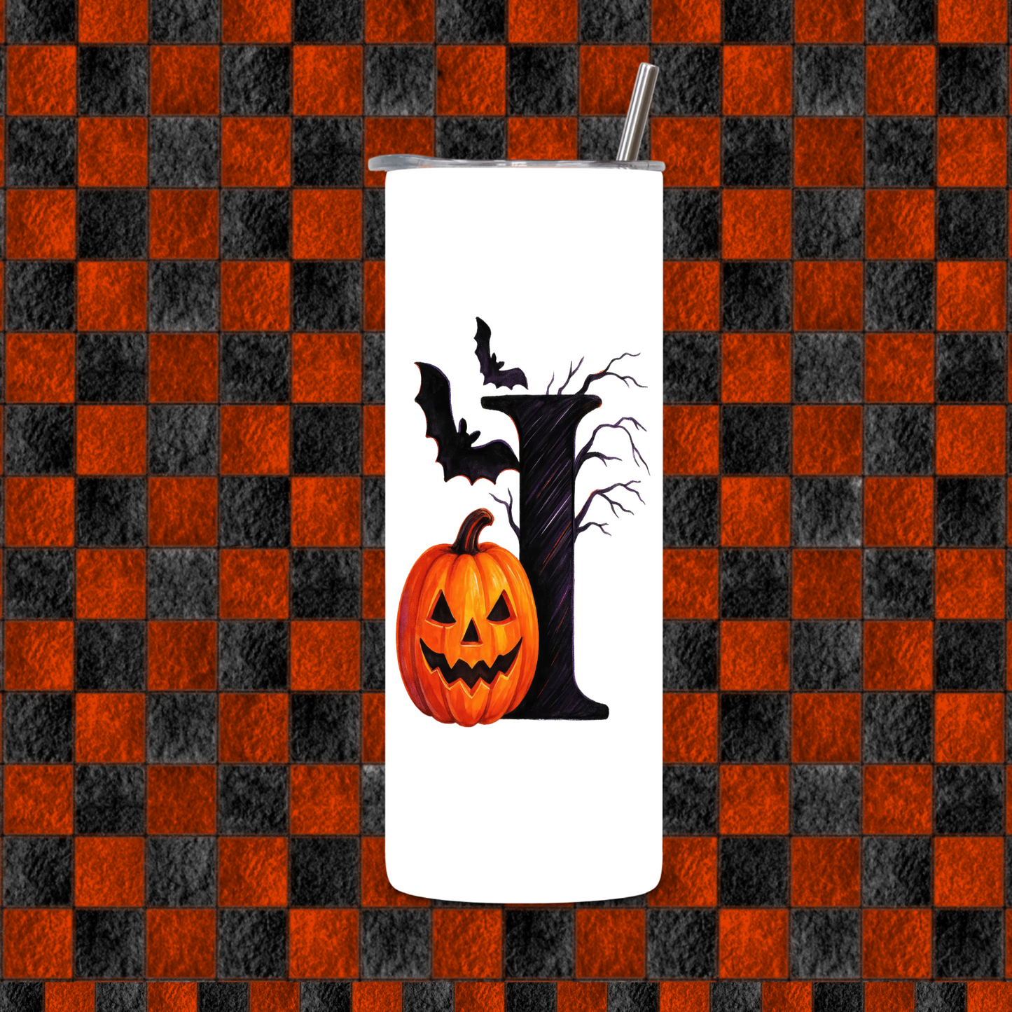 HALLOWEEN ALPHEBET TUMBLER