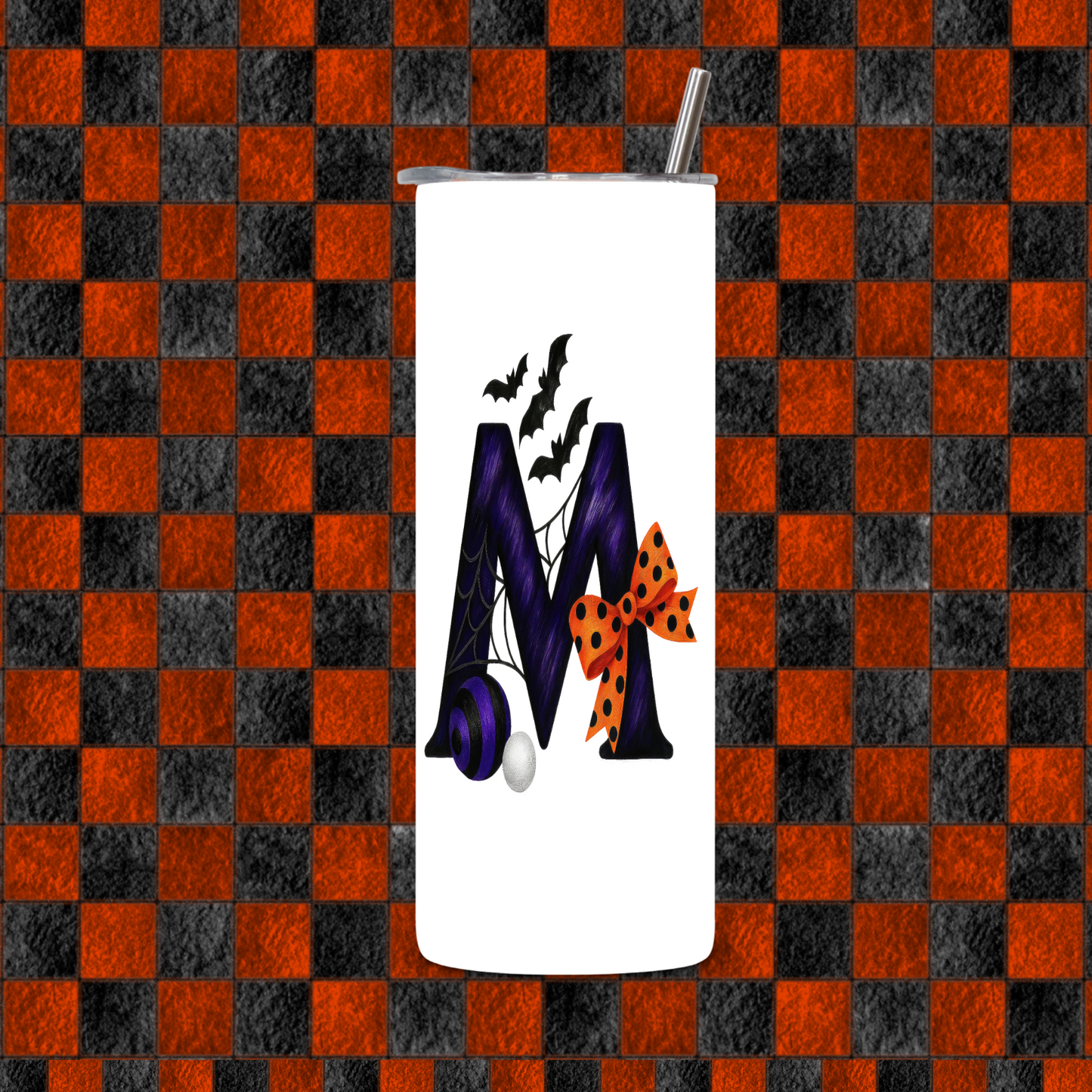 HALLOWEEN ALPHEBET TUMBLER