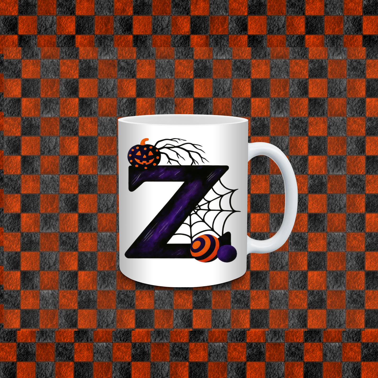 HALLOWEEN ALPHEBET COFFE CUP