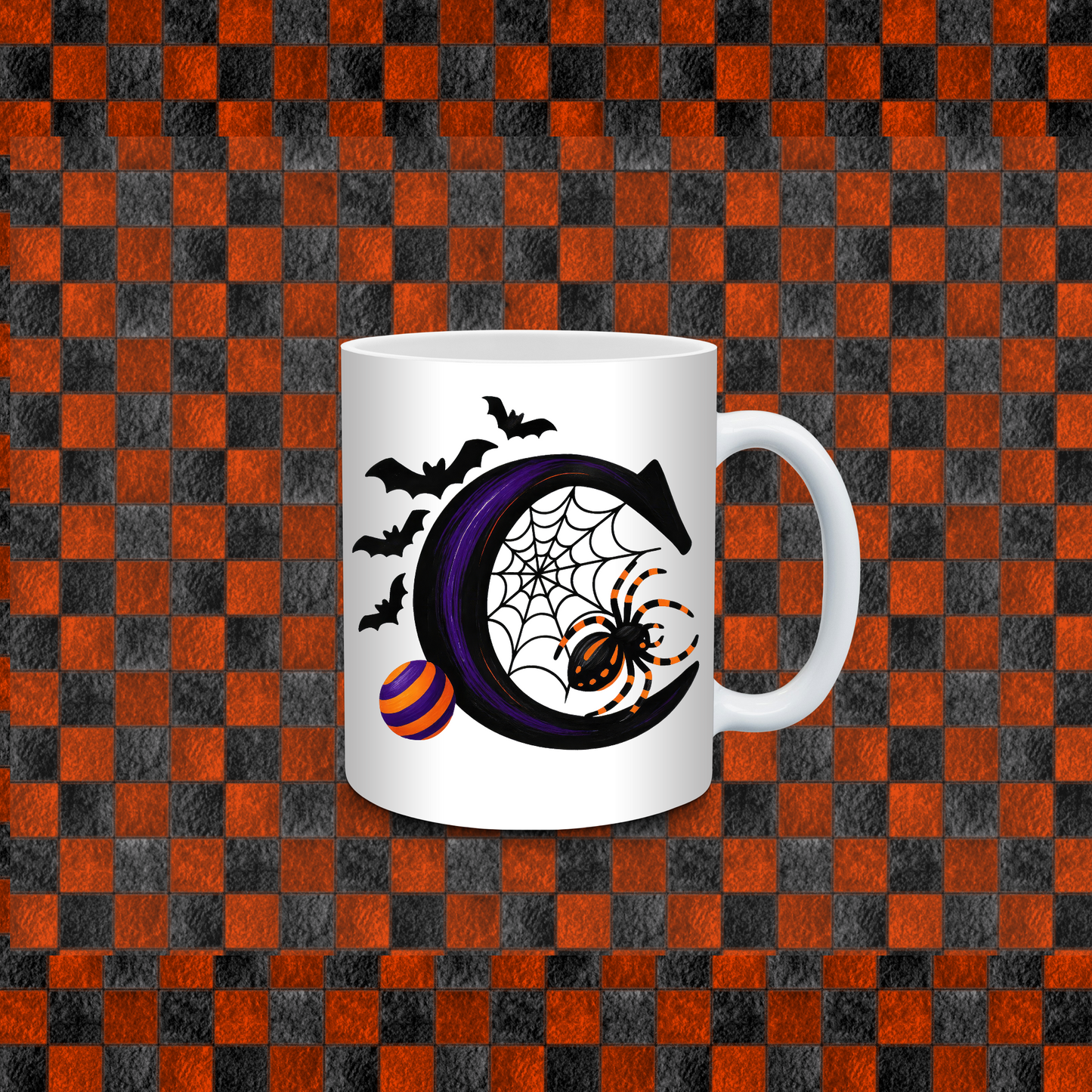 HALLOWEEN ALPHEBET COFFE CUP