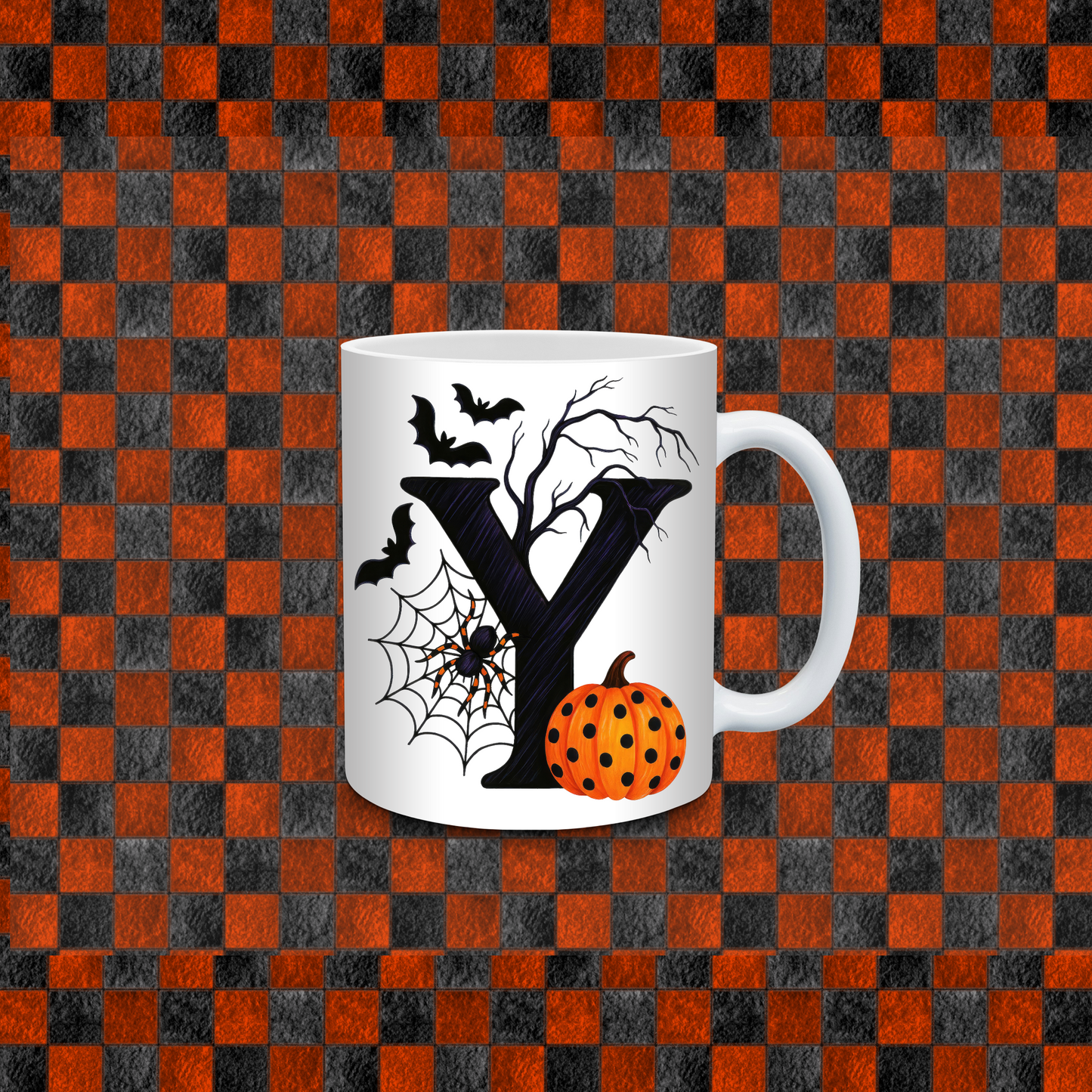 HALLOWEEN ALPHEBET COFFE CUP