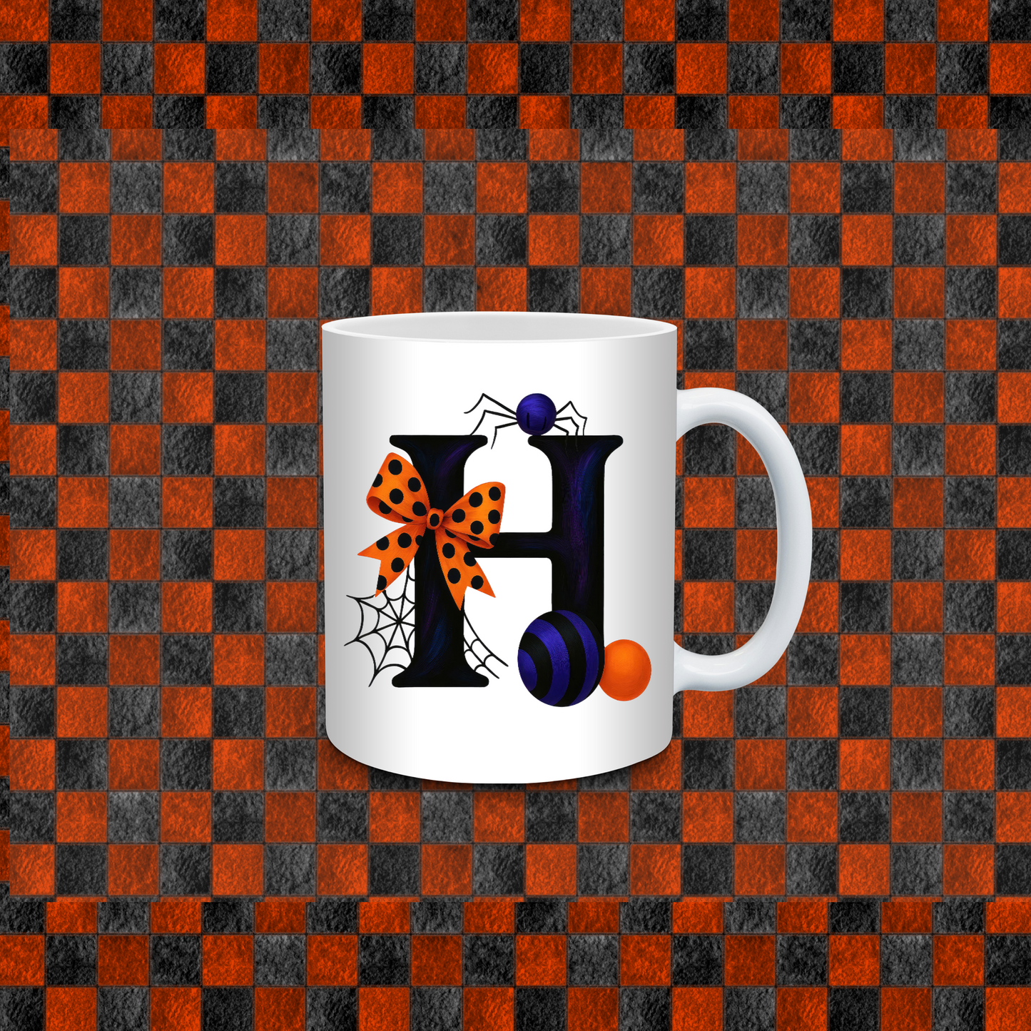 HALLOWEEN ALPHEBET COFFE CUP