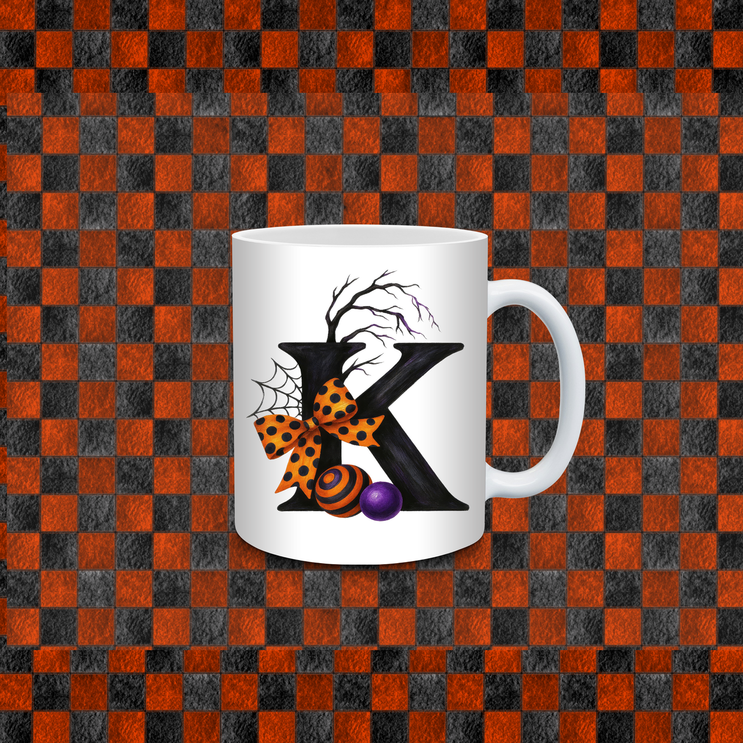 HALLOWEEN ALPHEBET COFFE CUP