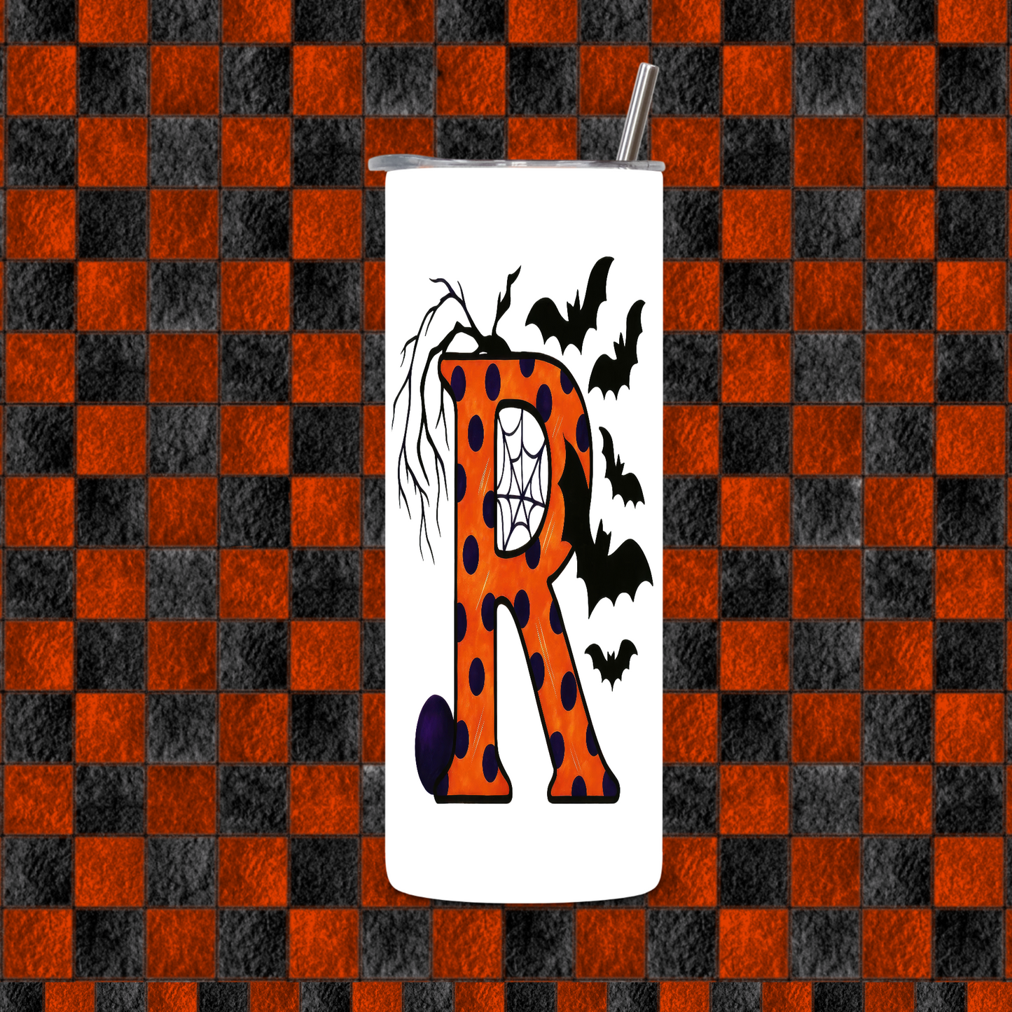 HALLOWEEN ALPHEBET TUMBLER