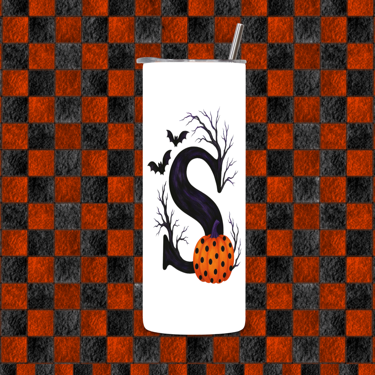 HALLOWEEN ALPHEBET TUMBLER