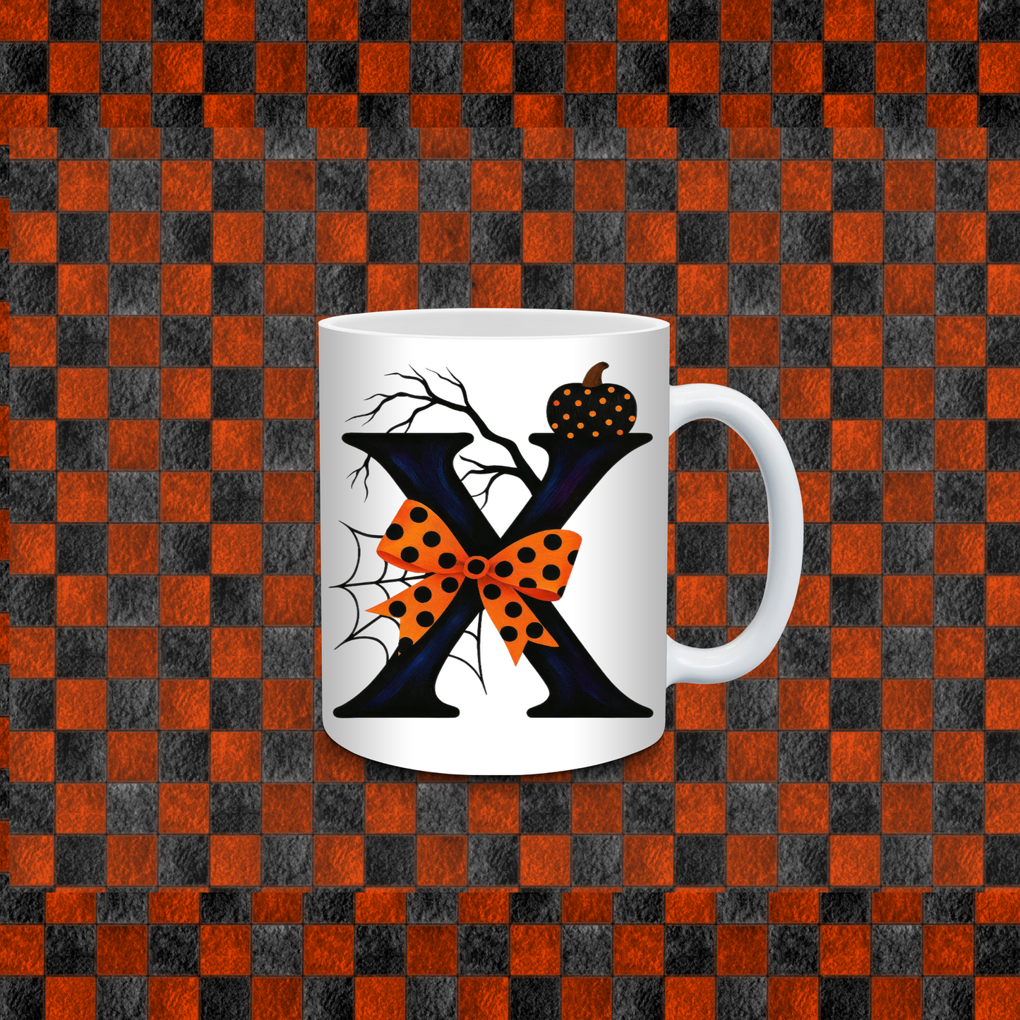 HALLOWEEN ALPHEBET COFFE CUP