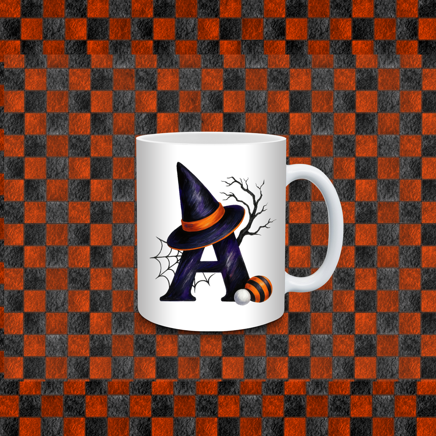 HALLOWEEN ALPHEBET COFFE CUP