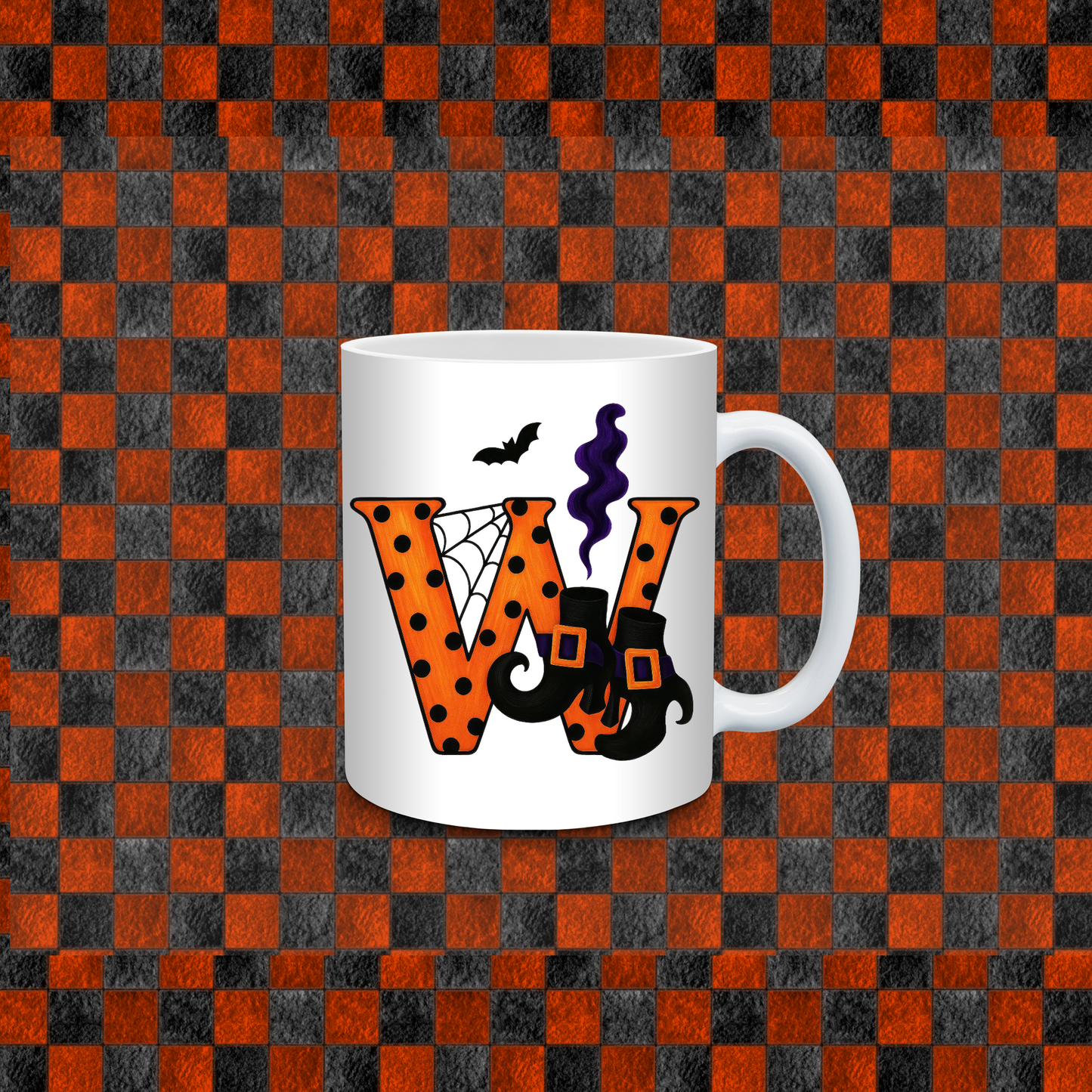 HALLOWEEN ALPHEBET COFFE CUP
