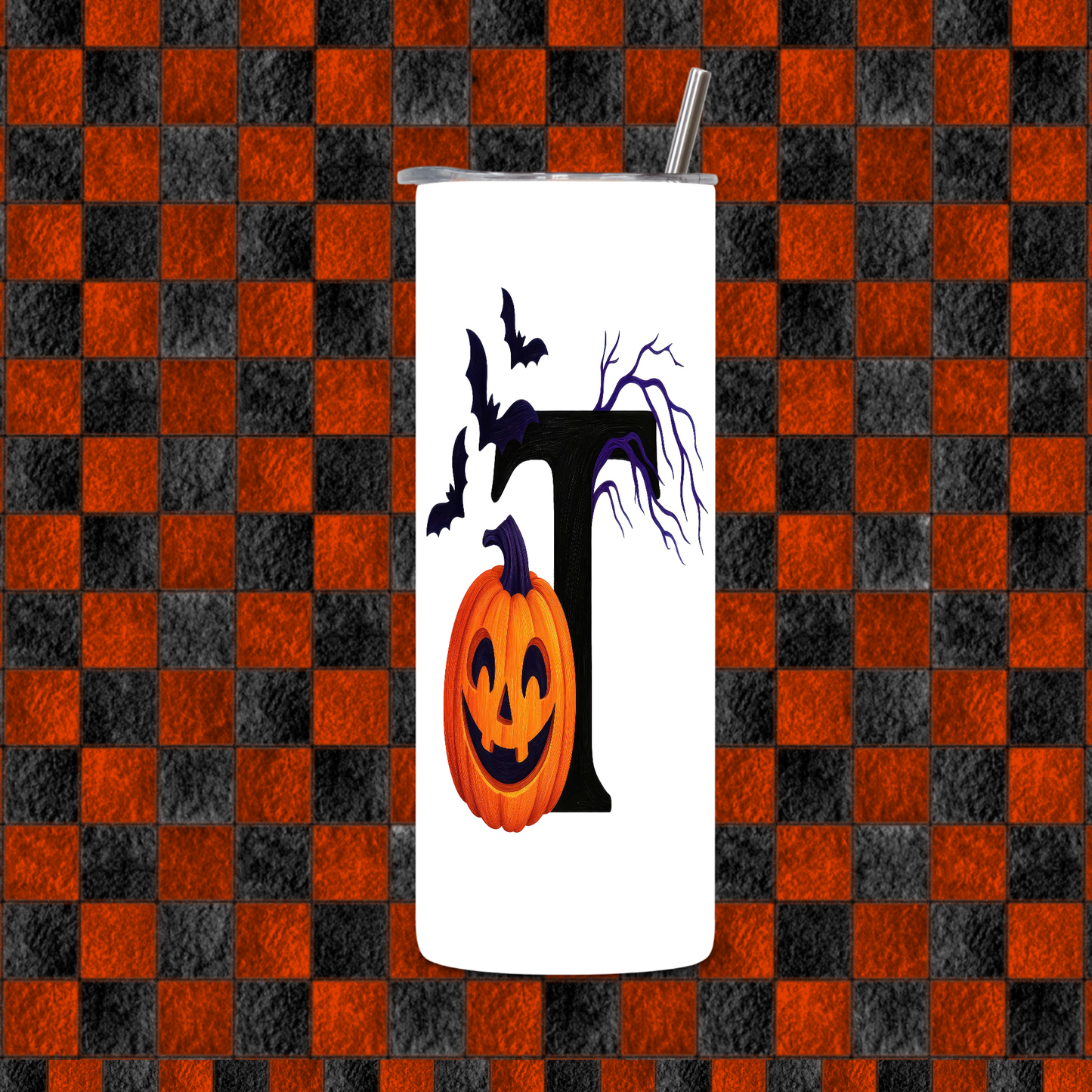 HALLOWEEN ALPHEBET TUMBLER