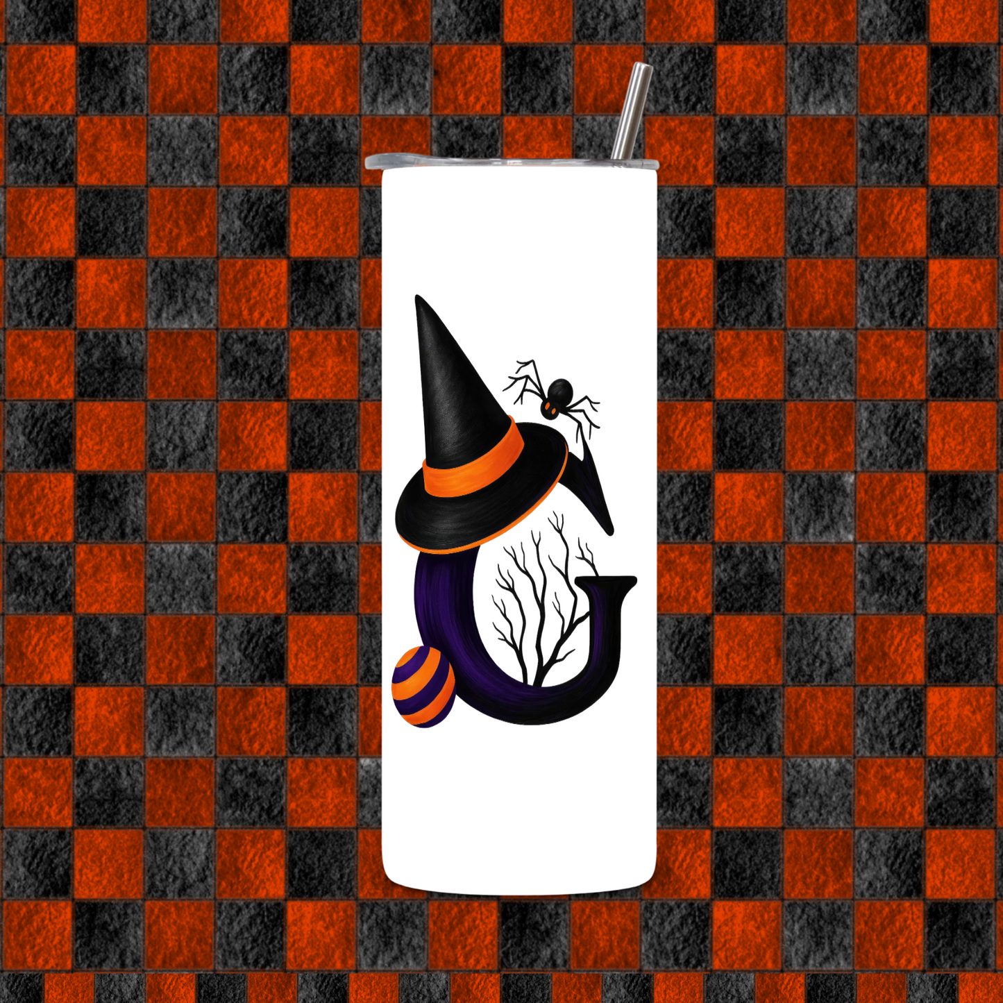 HALLOWEEN ALPHEBET TUMBLER