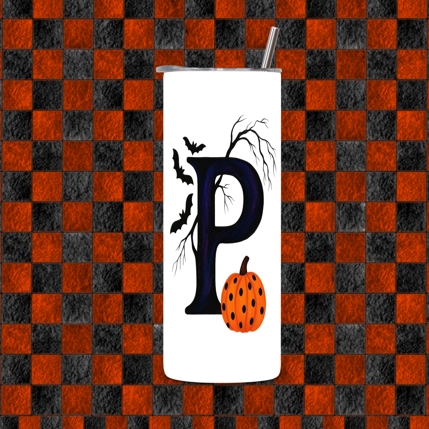 HALLOWEEN ALPHEBET TUMBLER