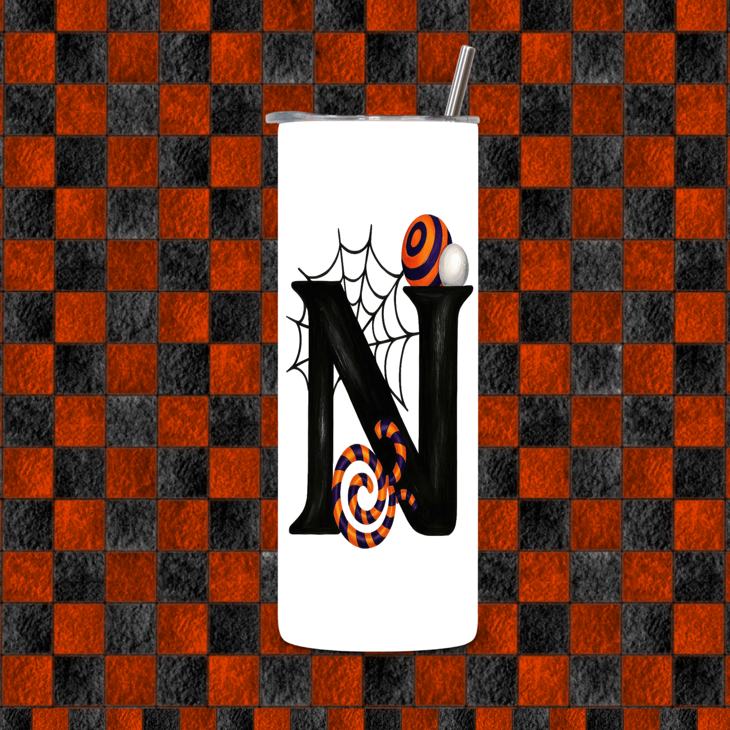 HALLOWEEN ALPHEBET TUMBLER