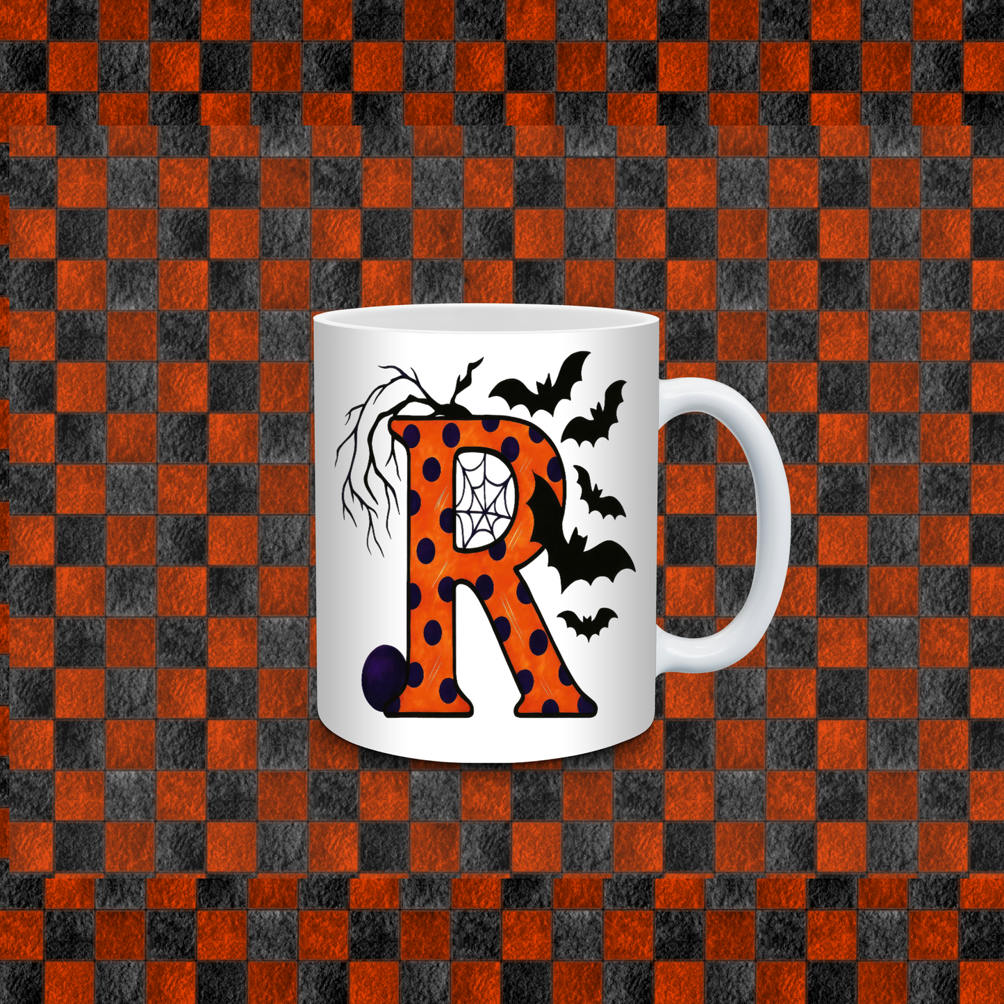 HALLOWEEN ALPHEBET COFFE CUP