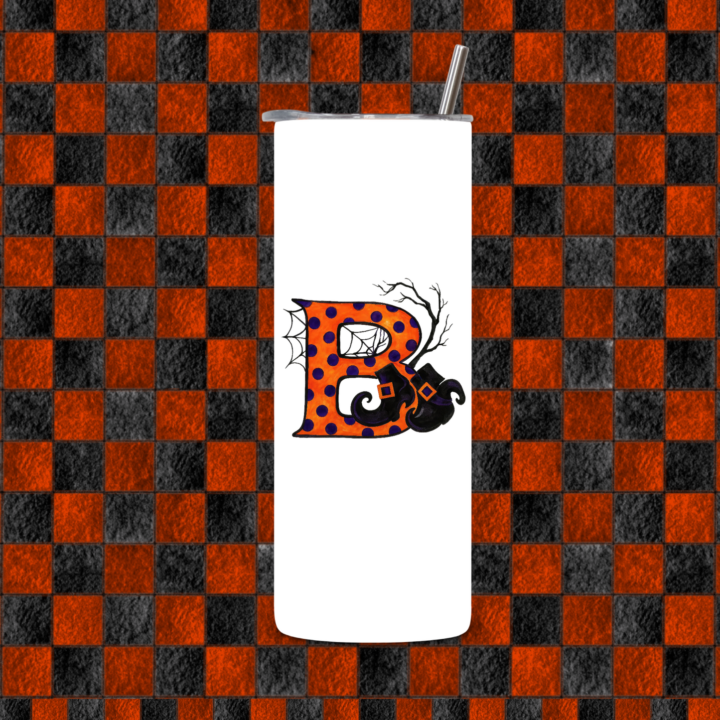 HALLOWEEN ALPHEBET TUMBLER