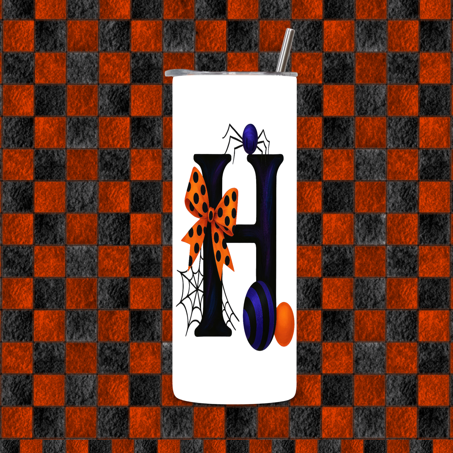 HALLOWEEN ALPHEBET TUMBLER