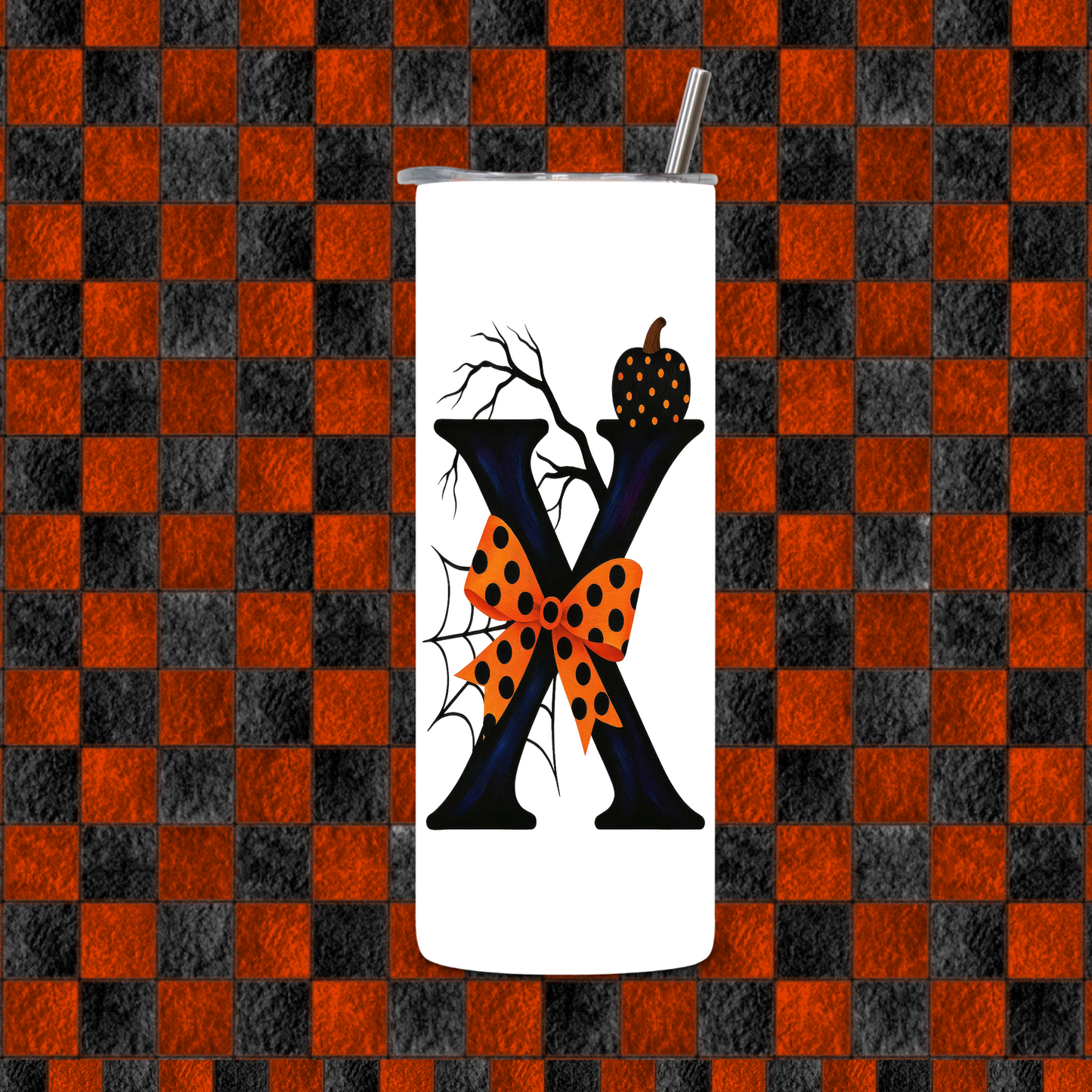 HALLOWEEN ALPHEBET TUMBLER