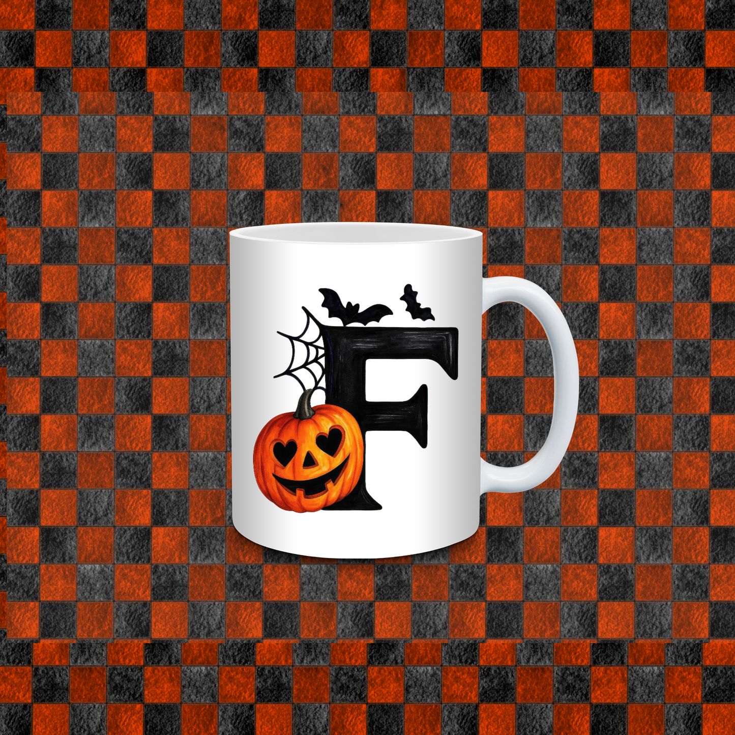 HALLOWEEN ALPHEBET COFFE CUP