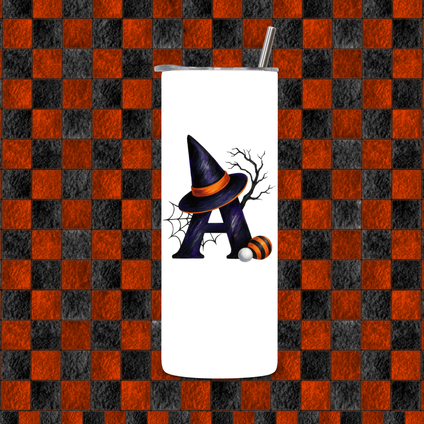 HALLOWEEN ALPHEBET TUMBLER