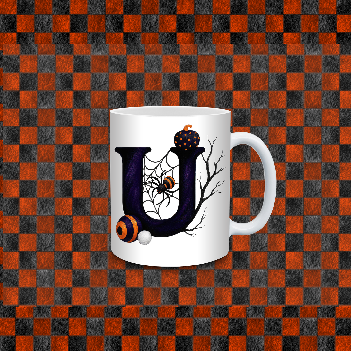 HALLOWEEN ALPHEBET COFFE CUP