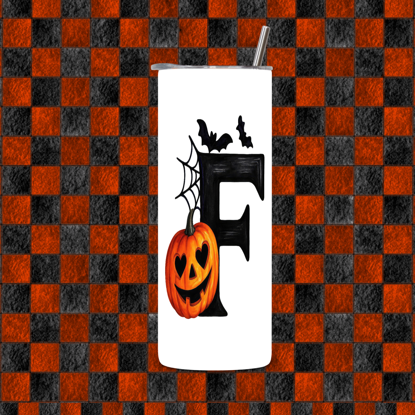 HALLOWEEN ALPHEBET TUMBLER