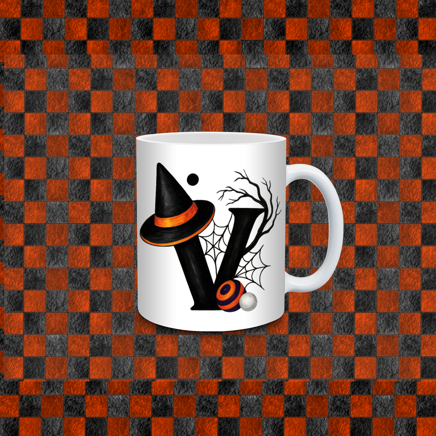 HALLOWEEN ALPHEBET COFFE CUP