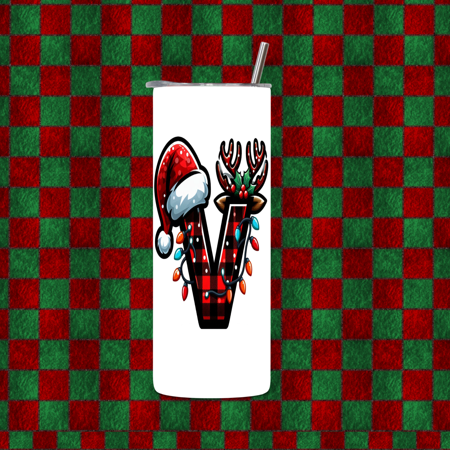 CHRISTMAS ALPHEBET TUMBLER