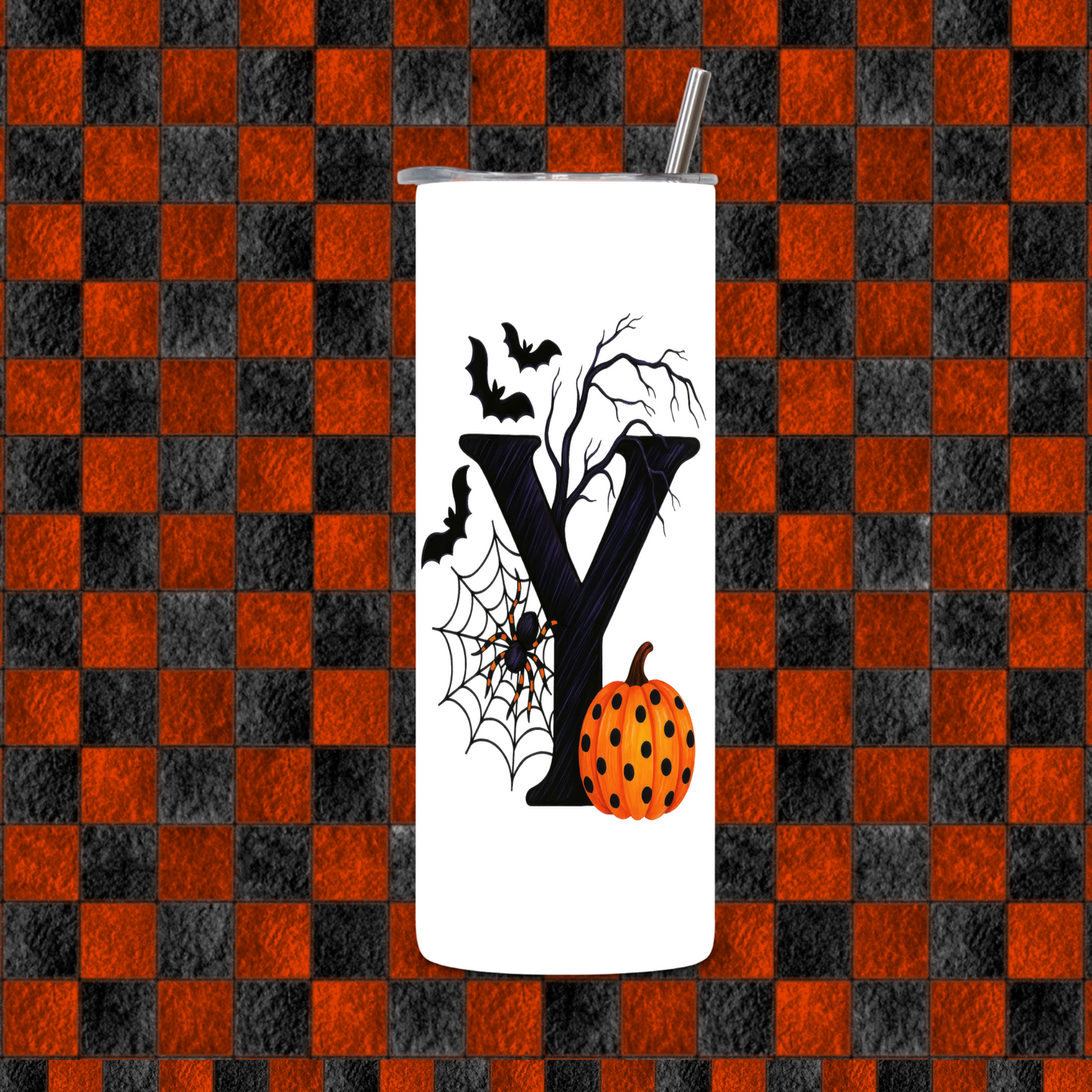HALLOWEEN ALPHEBET TUMBLER