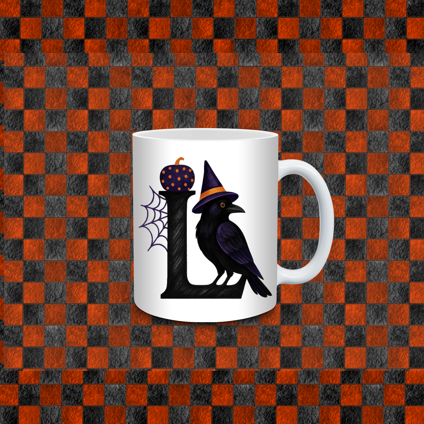 HALLOWEEN ALPHEBET COFFE CUP