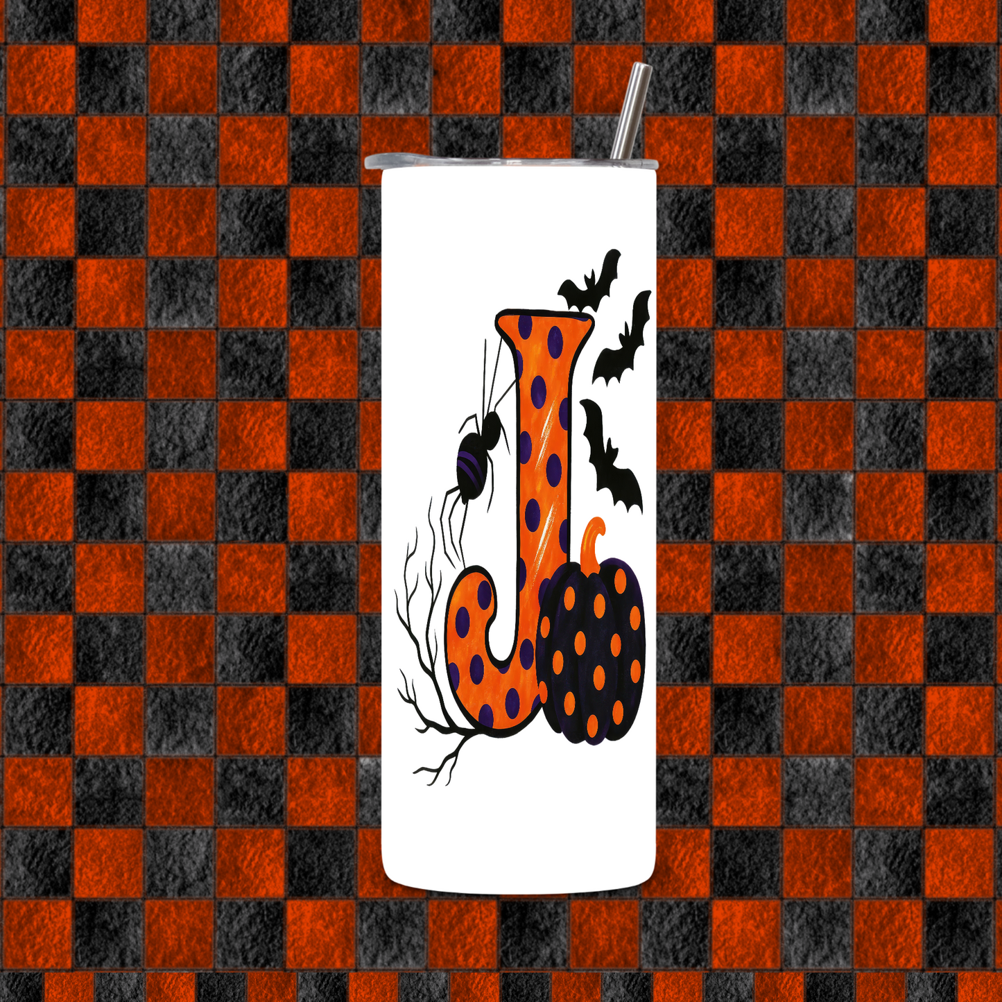 HALLOWEEN ALPHEBET TUMBLER