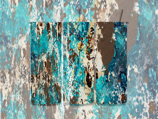 BLUE COW PRINT