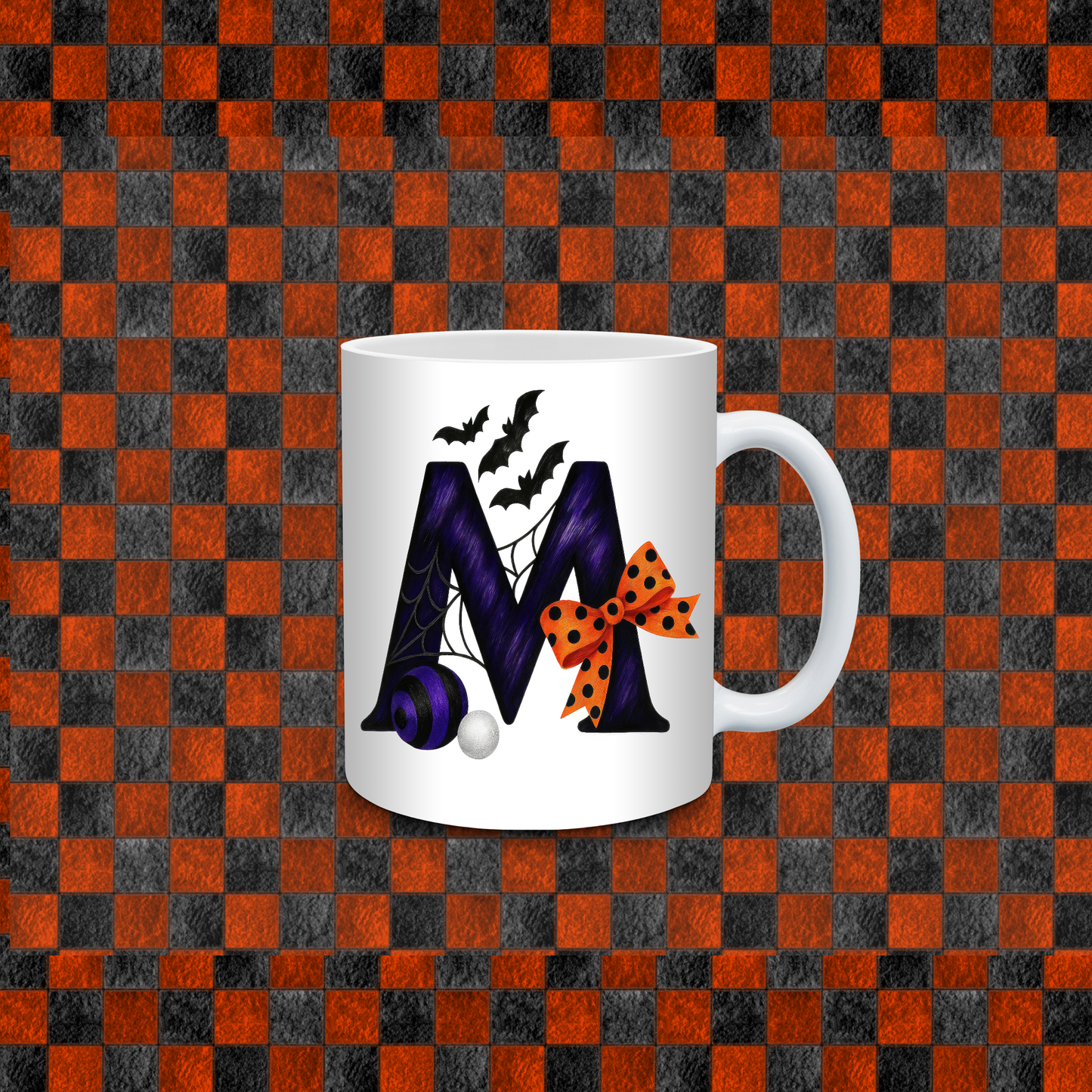 HALLOWEEN ALPHEBET COFFE CUP