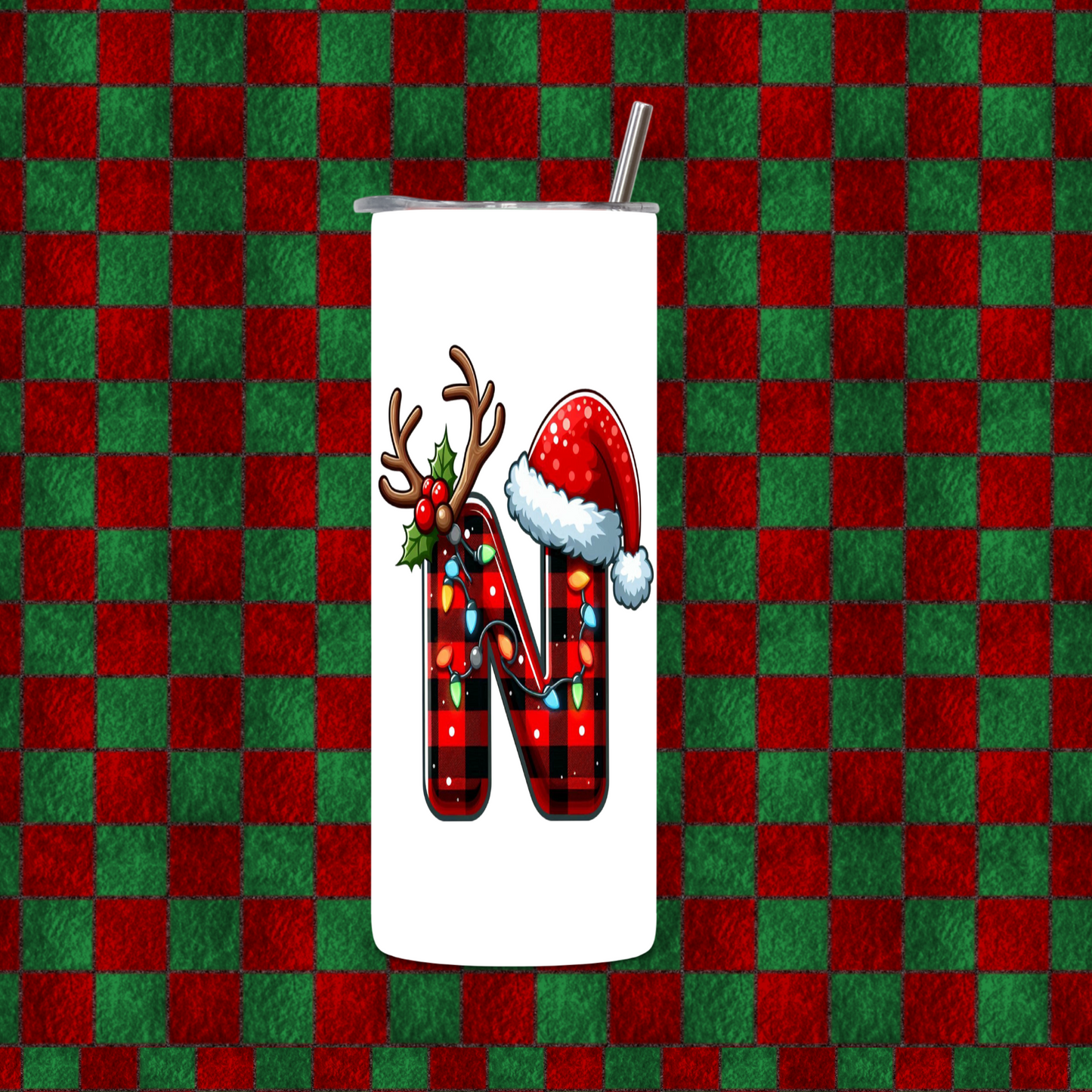 CHRISTMAS ALPHEBET TUMBLER
