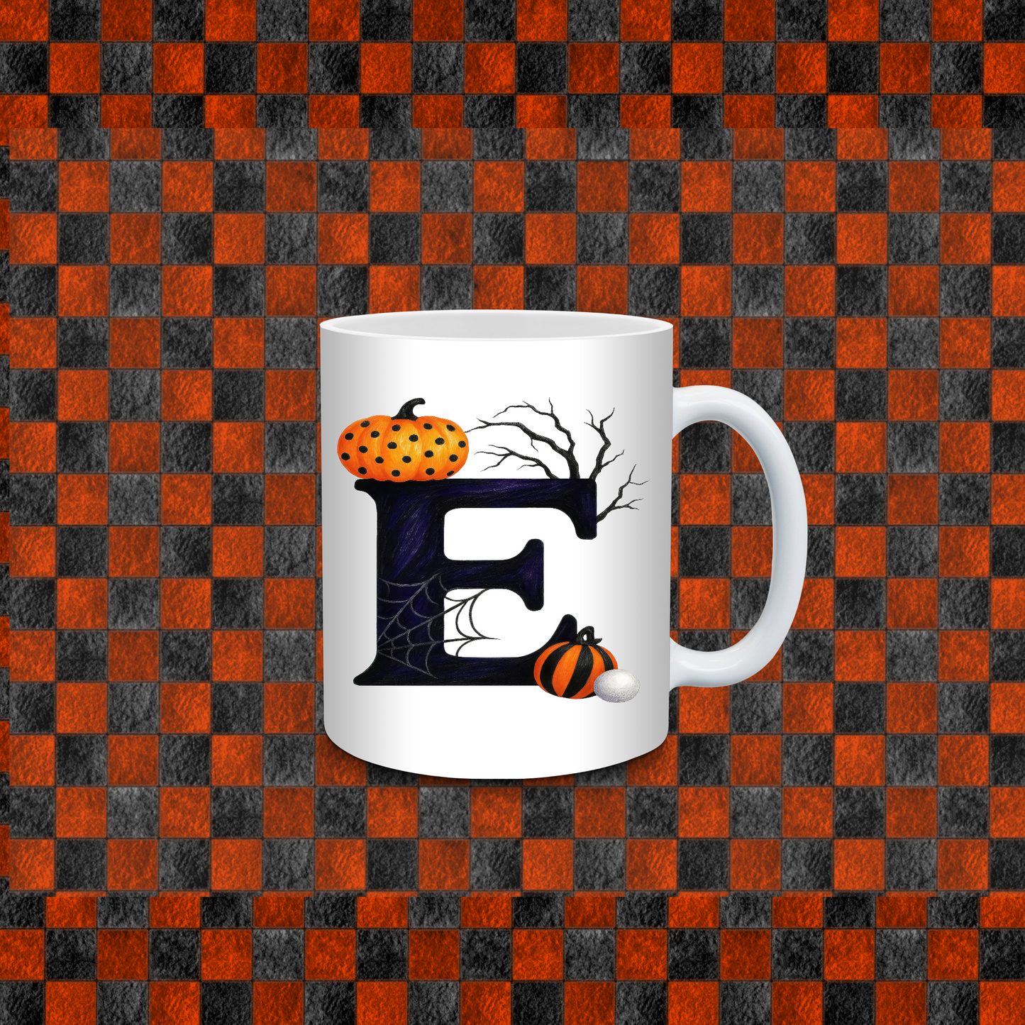 HALLOWEEN ALPHEBET COFFE CUP