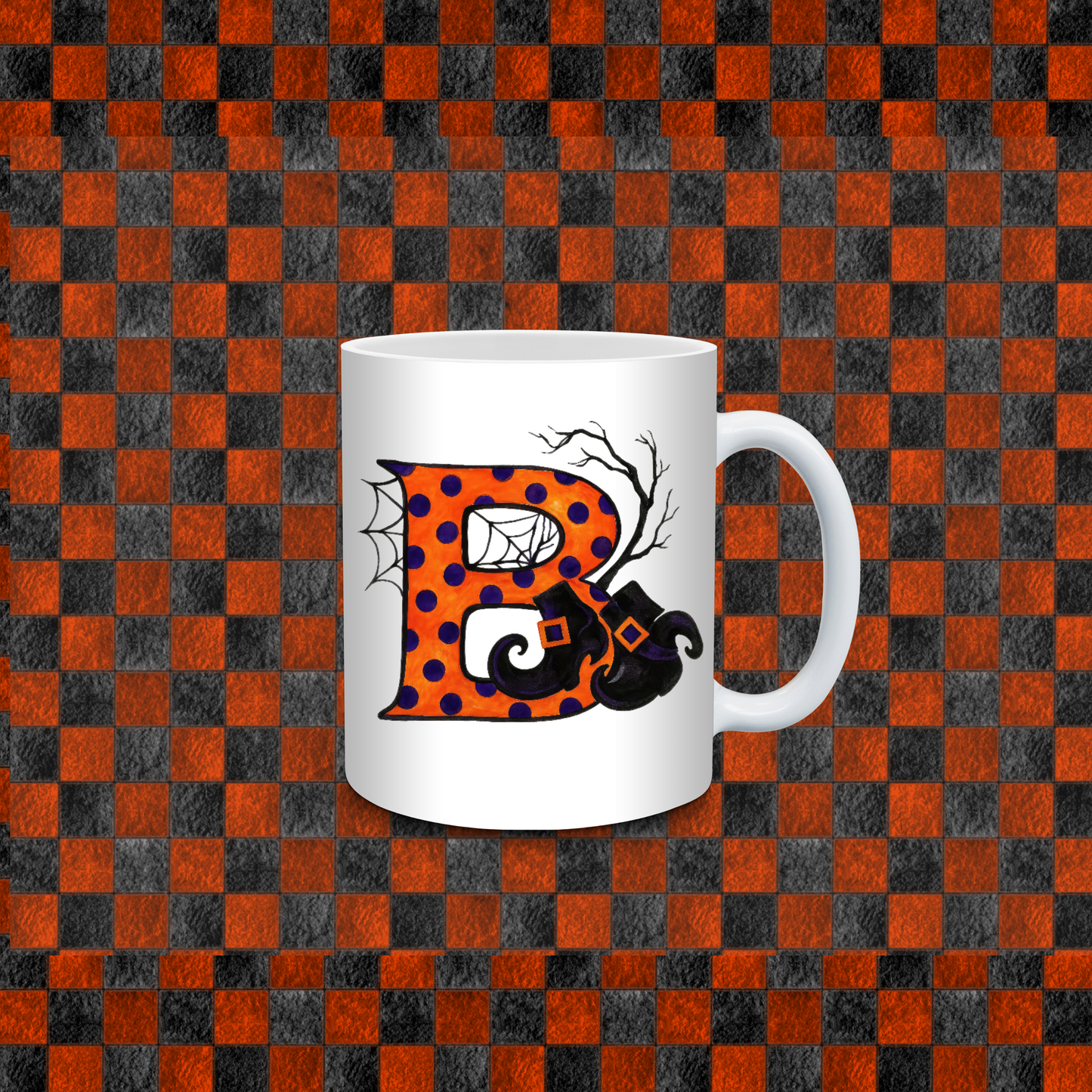 HALLOWEEN ALPHEBET COFFE CUP