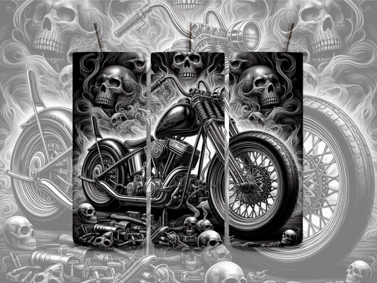 MOTORCYCLE & SKULLS