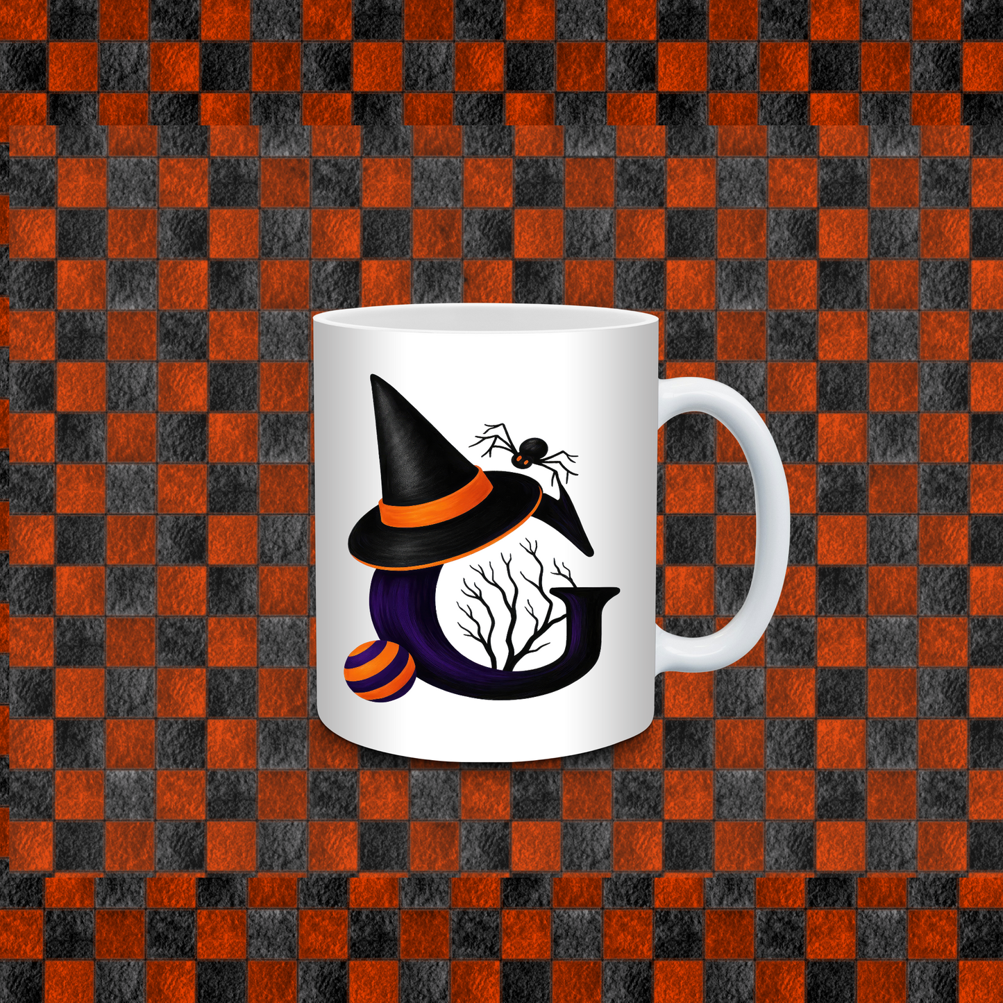 HALLOWEEN ALPHEBET COFFE CUP