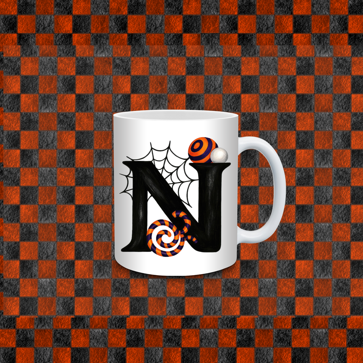 HALLOWEEN ALPHEBET COFFE CUP