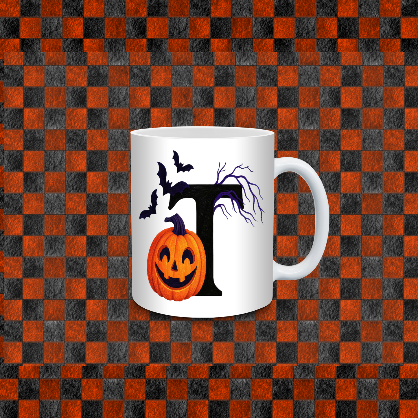 HALLOWEEN ALPHEBET COFFE CUP