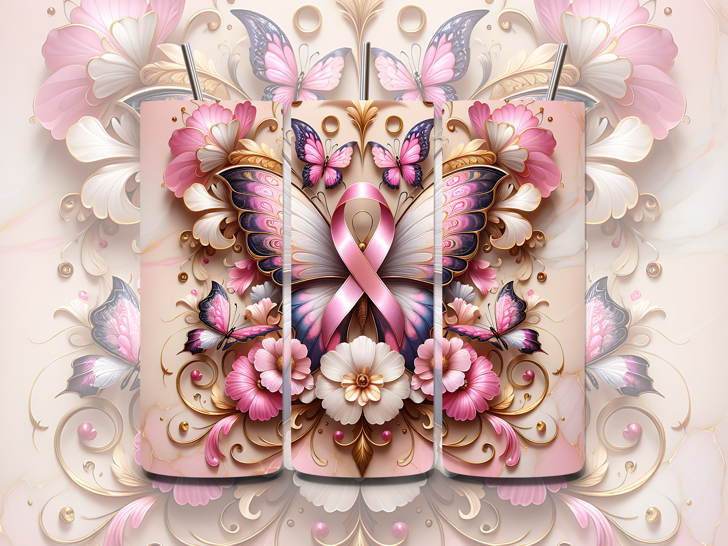 BUTTERFLY AND RIBBON