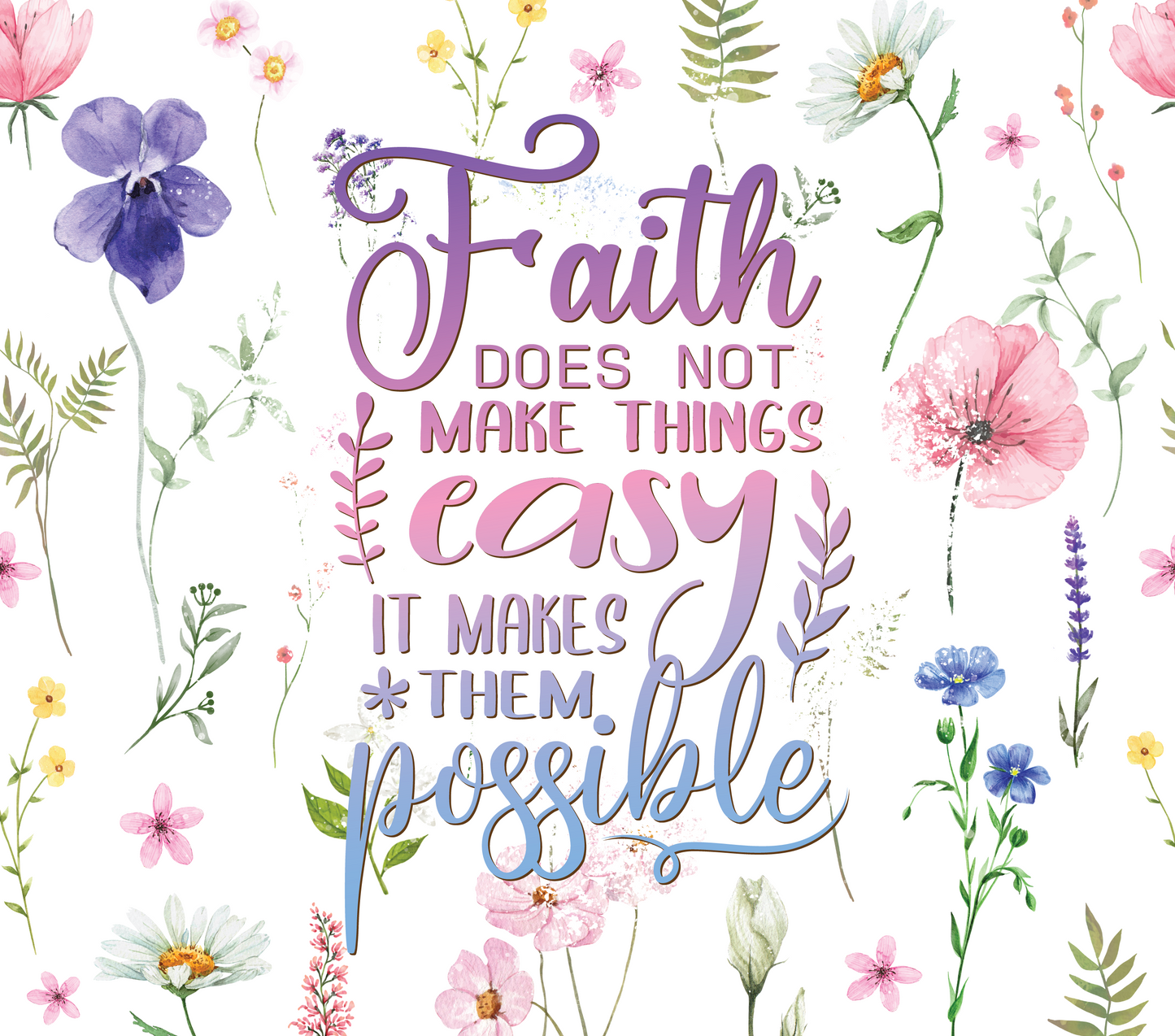 Faith does not make things easy. It makes them possible